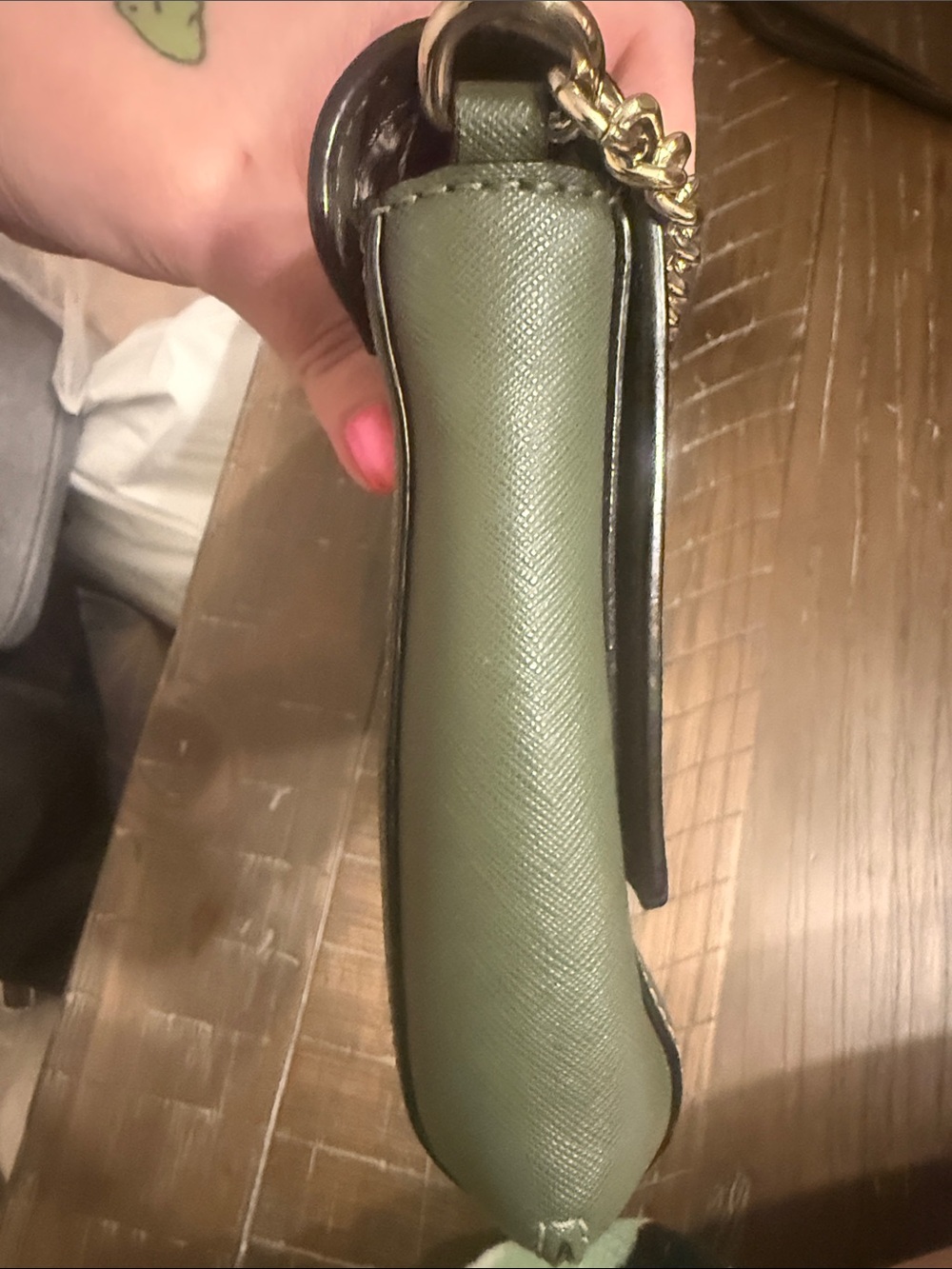 kate spade Olive Green Bag Chain Crossbody - Picture 6 of 8